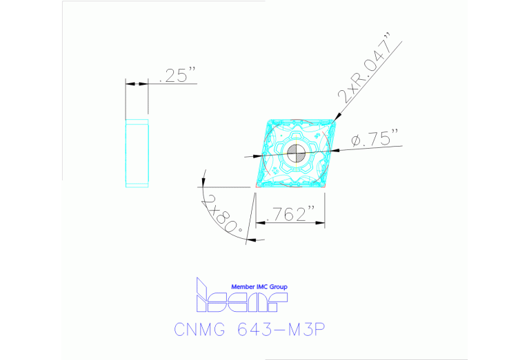 CNMG 190612-M3P IC807