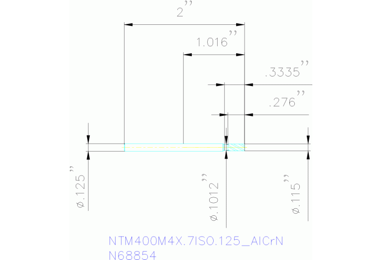 NTM400M4X.7ISO.125 ALCRN