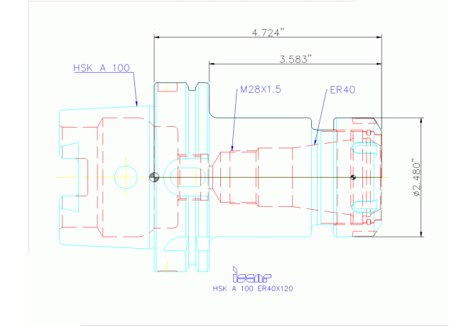 HSK A100 ER40X120