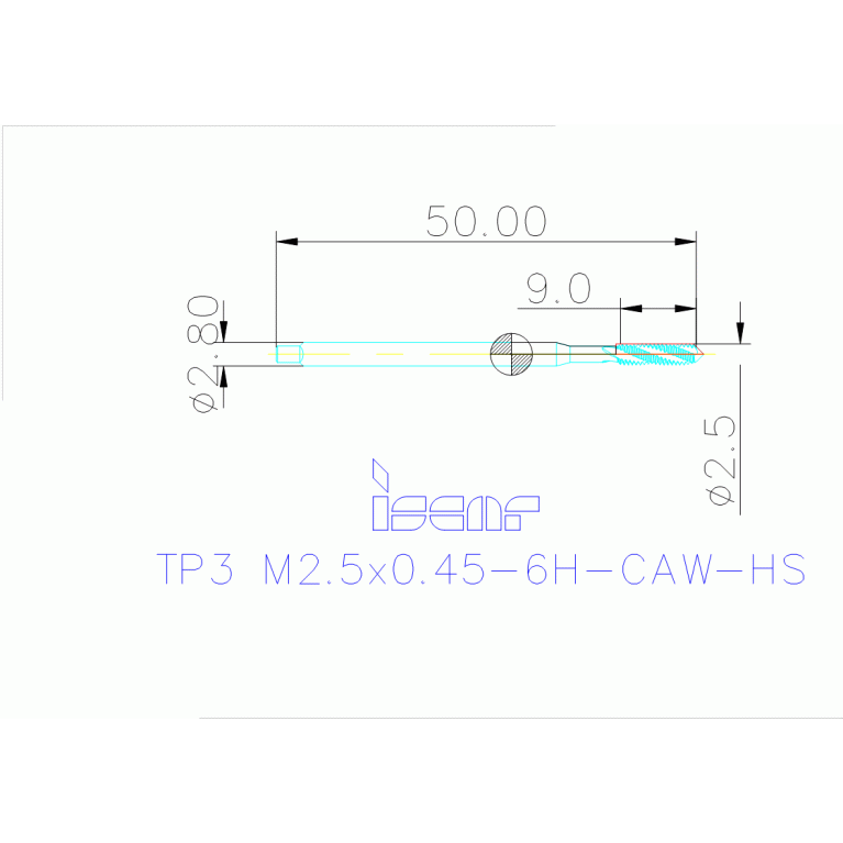 TP3 M2.5X0.45-6H-CAW-HS