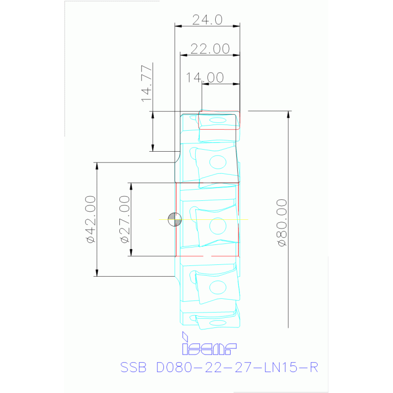 SSB D080-22-27-LN15-R