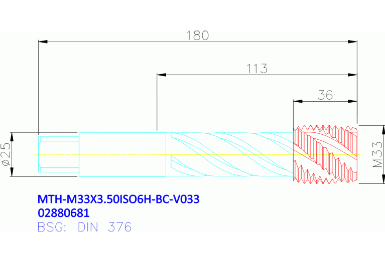 MTH-M33X3.50ISO6H-BC-V033