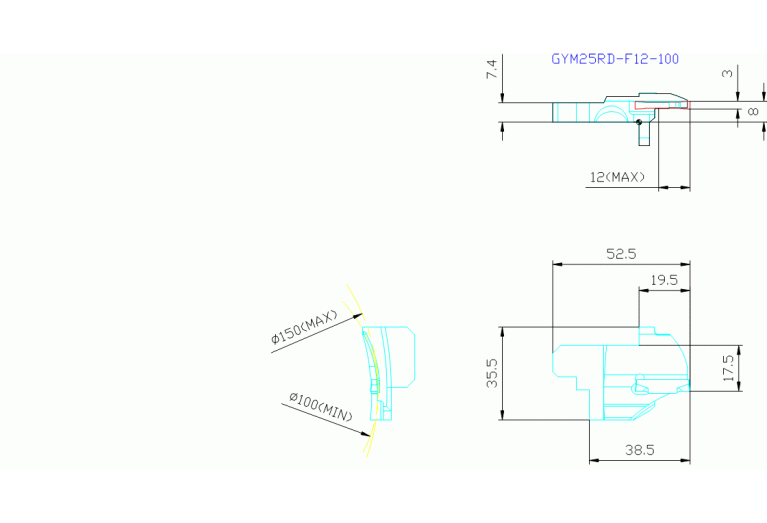 GYM25RD-F12-100