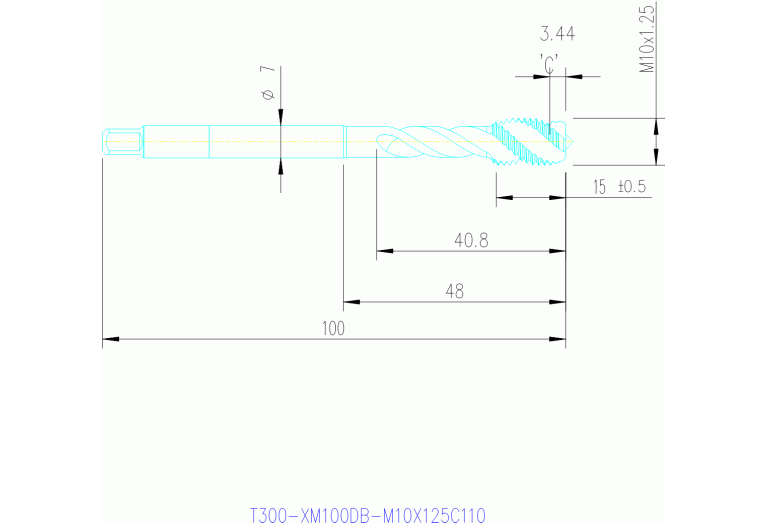 T300-XM100DB-M10X125C150