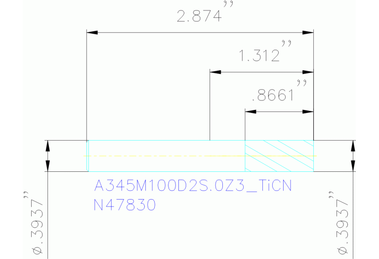 A345M100D2S.0Z3 TICN