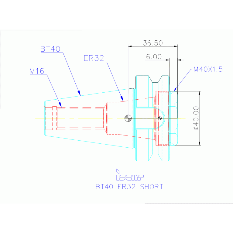 BT40 ER32 SHORT