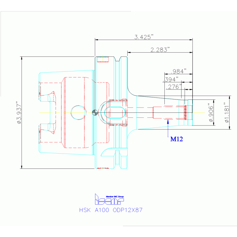 HSK A100 ODP12X87