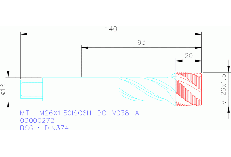 MTH-M26X1.50ISO6H-BC-V038-A