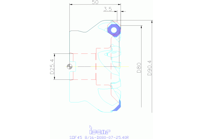 SOF45 8/16-D080-07-25.40R