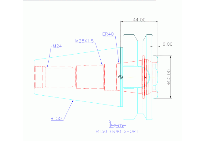 BT50 ER40 SHORT