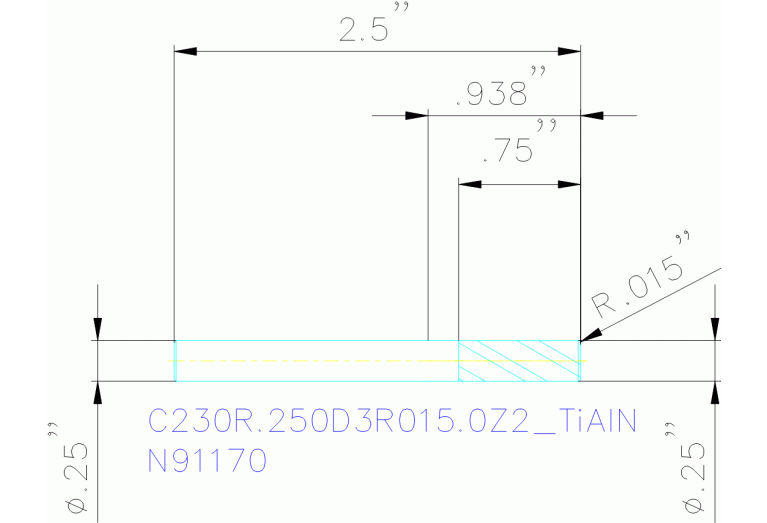 C230R.250D3R015.0Z2 TIALN