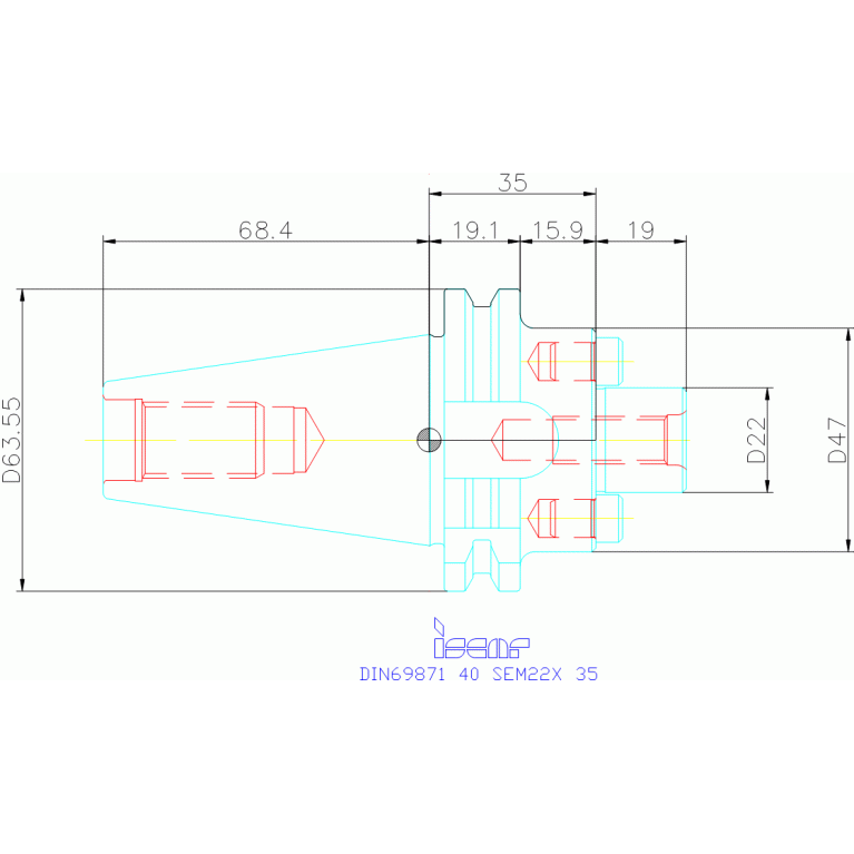 DIN69871 40 SEM22X 35