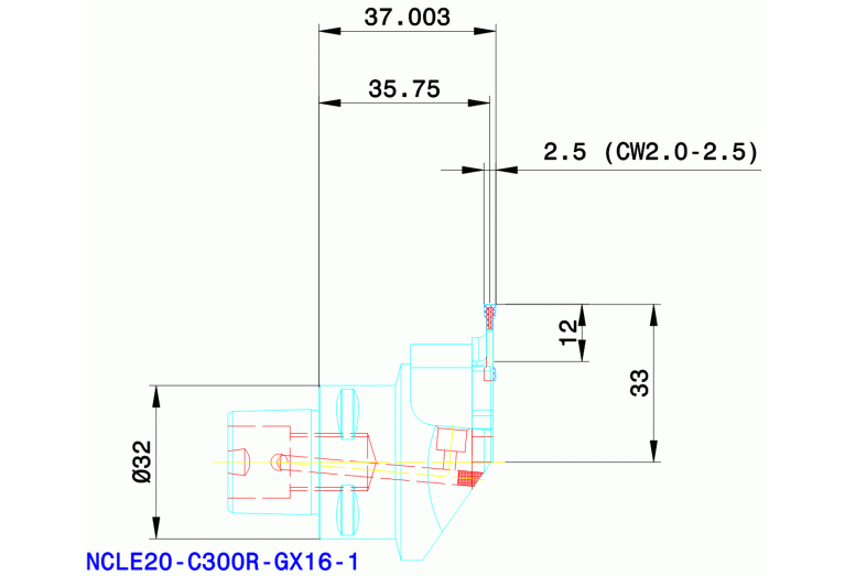 NCLE20-C300R-GX16-1