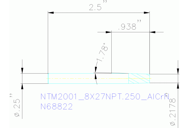 NTM2001/8X27NPT.250 ALCRN