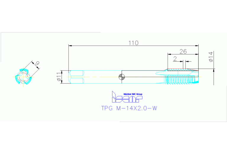 TPG M-14X2.0-W HE
