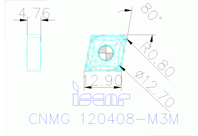CNMG 120408-M3M IC804