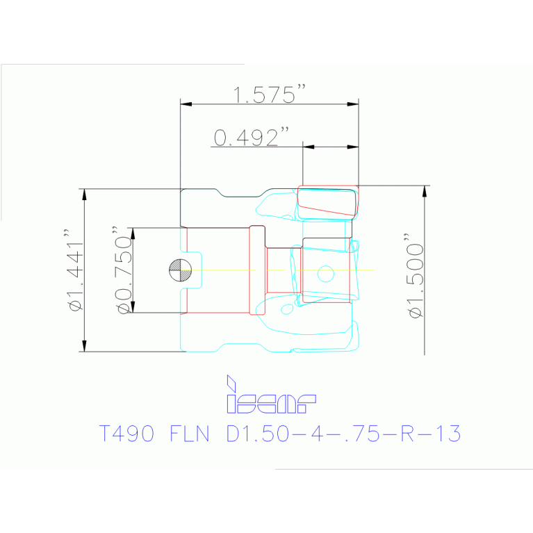 T490 FLN D1.50-4-.75-R-13