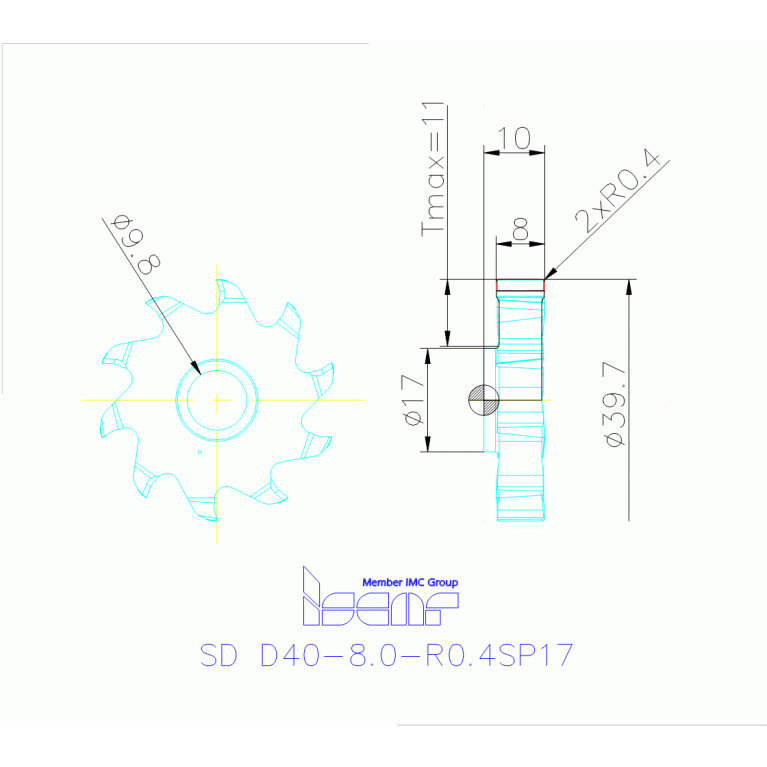 SD D40-8.0-R0.4SP17 IC908