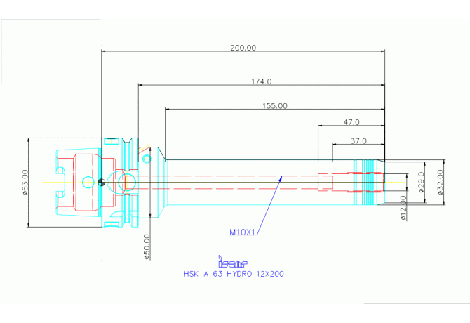 HSK A63 HYDRO 12X200
