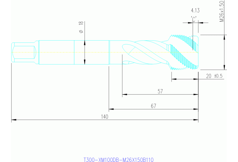 T300-XM100DB-M26X150B150