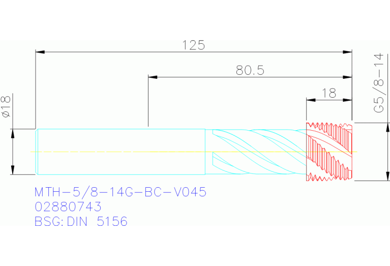 MTH-5/8-14G-BC-V045