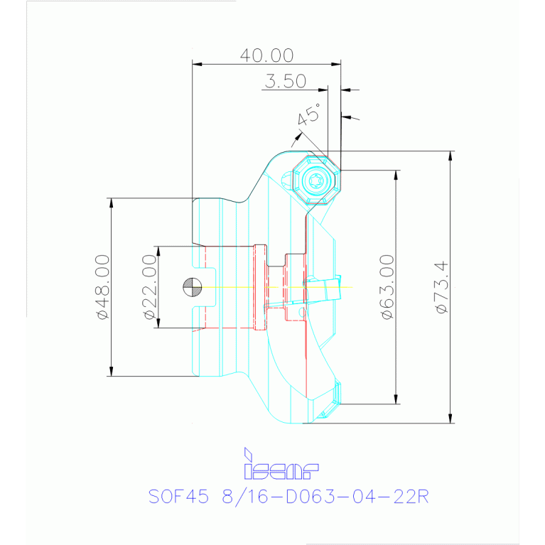 SOF45 8/16-D063-04-22R