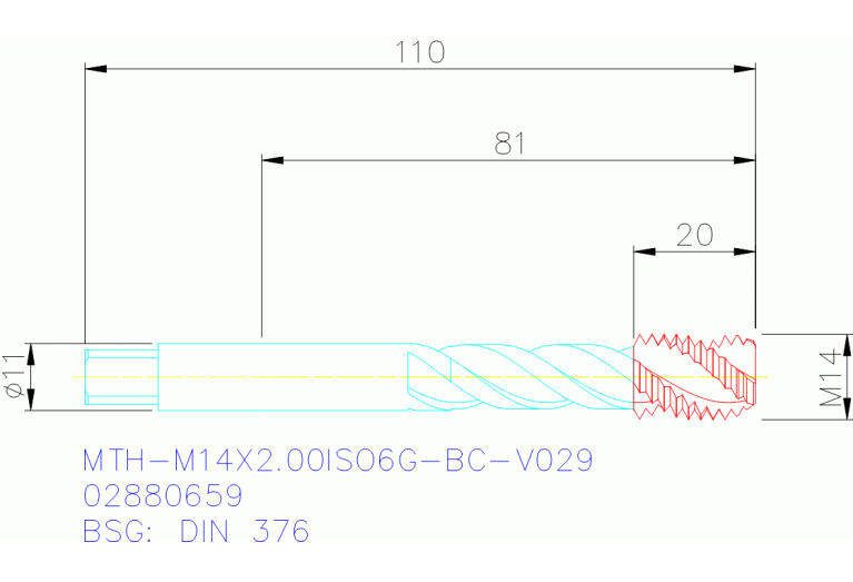 MTH-M14X2.00ISO6G-BC-V029