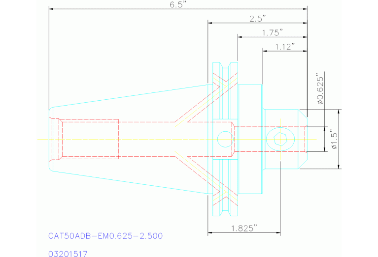 CAT50ADB-EM0.625-2.500