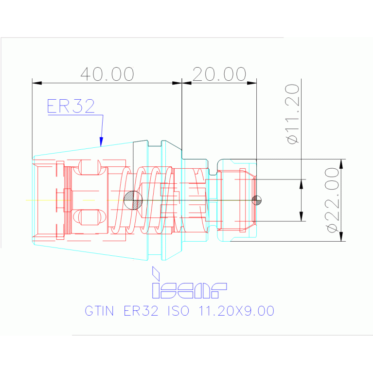GTIN ER32 ISO 11.20X9.00