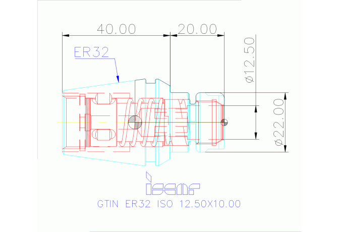 GTIN ER32 ISO 12.50X10.00