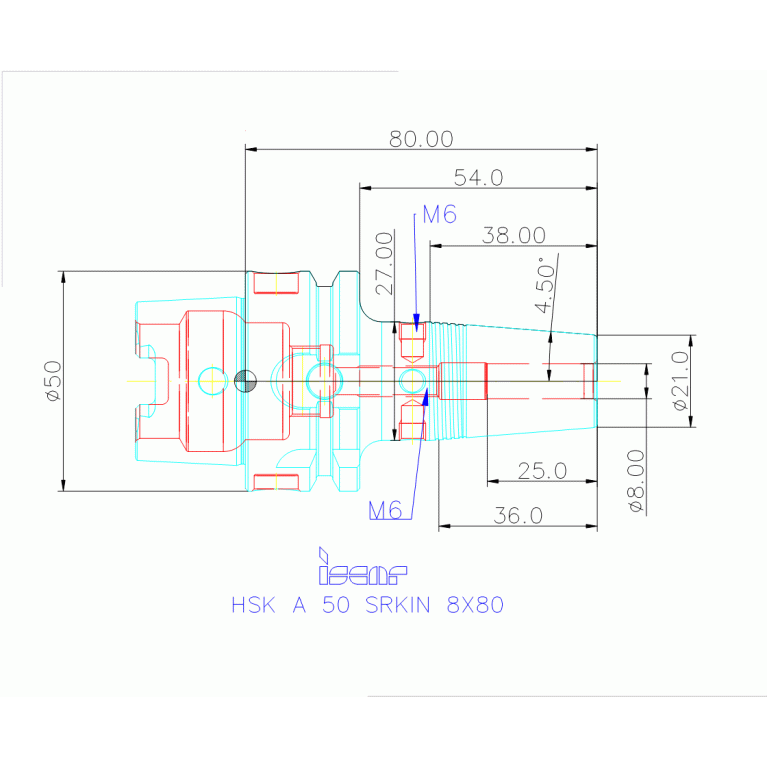 HSK A 50 SRKIN 8X80