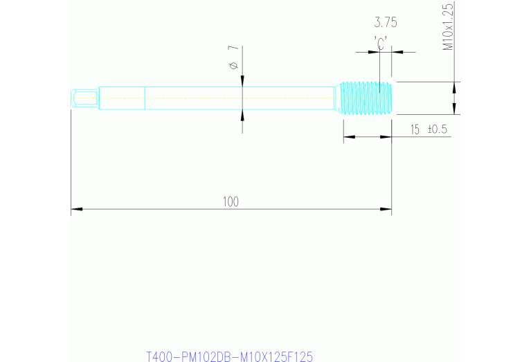 T400-PM102DB-M10X125F125