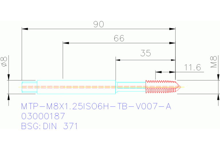 MTP-M8X1.25ISO6H-TB-V007-A