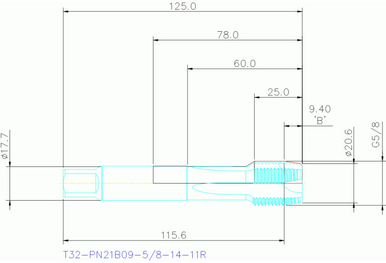 T32-PN21B09-5/8-14-11R