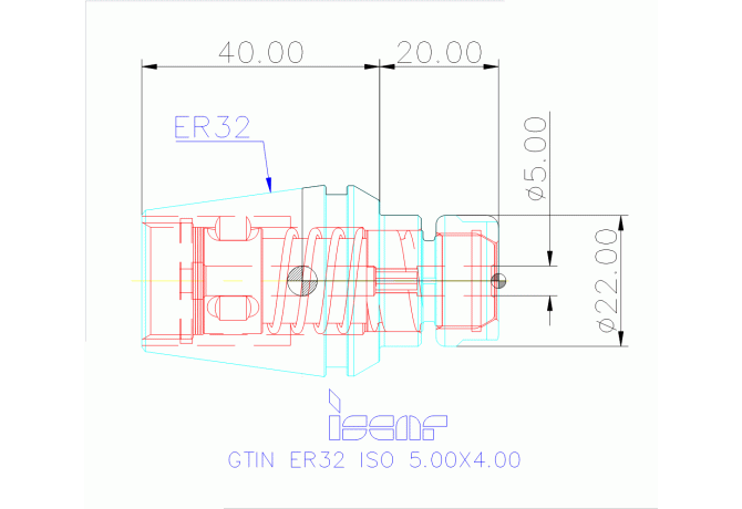 GTIN ER32 ISO 5.00X4.00