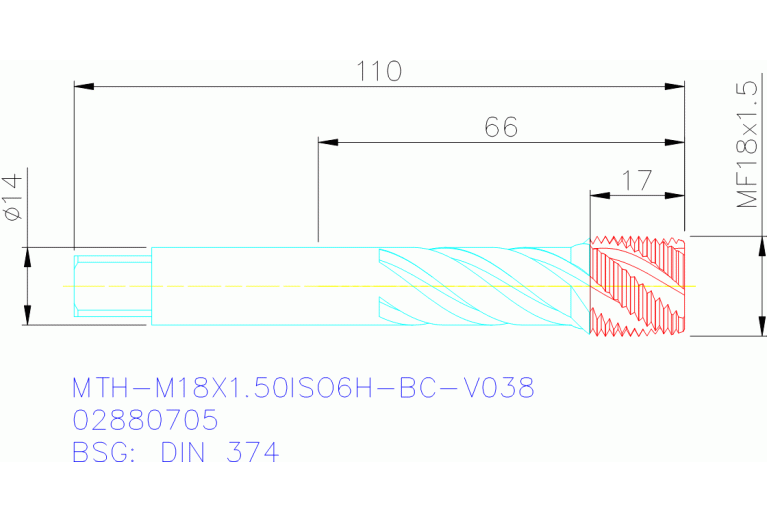 MTH-M18X1.50ISO6H-BC-V038