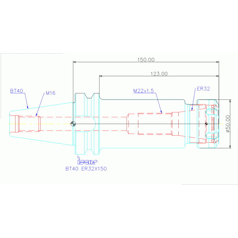 BT40 ER32X150