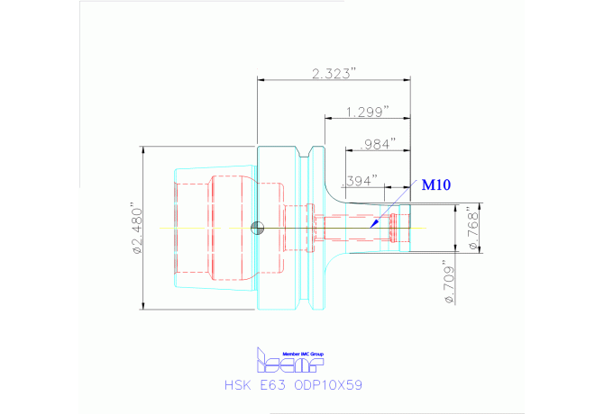HSK E63 ODP10X59