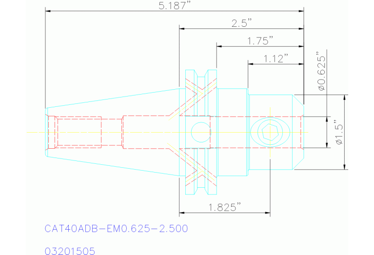 CAT40ADB-EM0.625-2.500