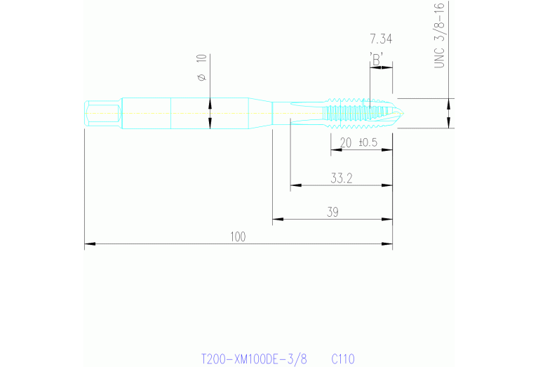 T200-XM100DE-3/8 C110