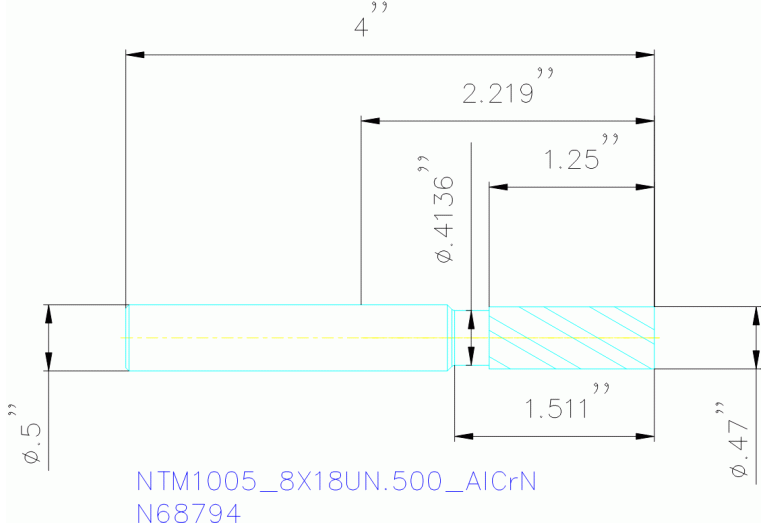 NTM1005/8X18UN.500 ALCRN