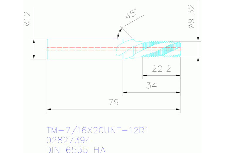 TM-7/16X20UNF-12R1
