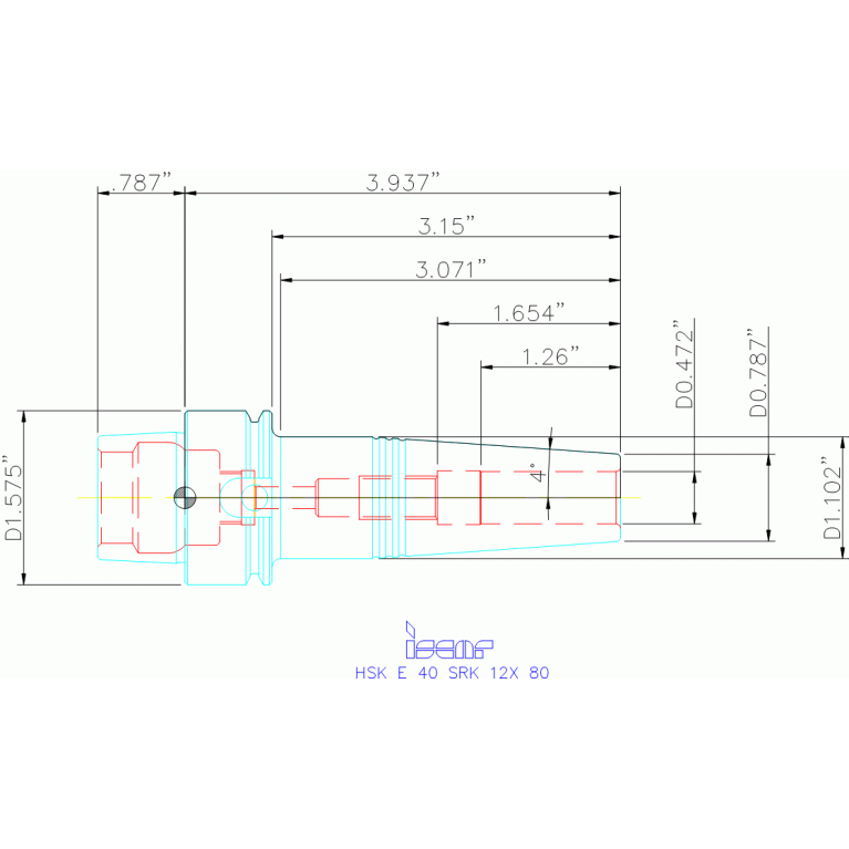 HSK E40 SRK12X80