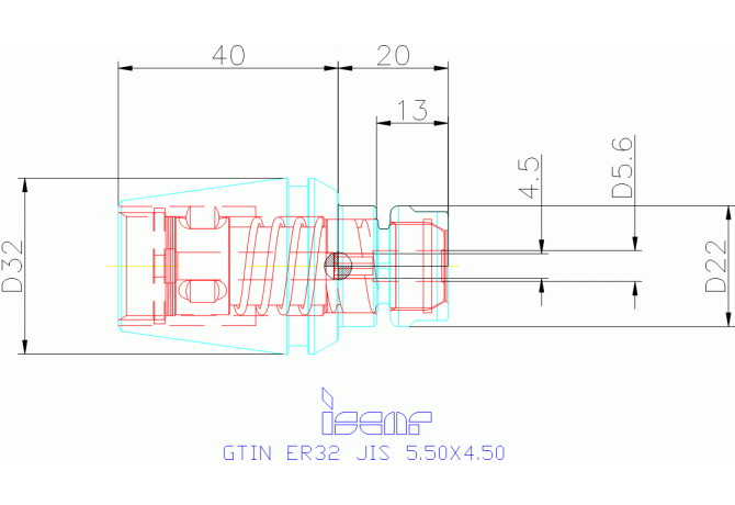 GTIN ER32 JIS 5.50X4.50
