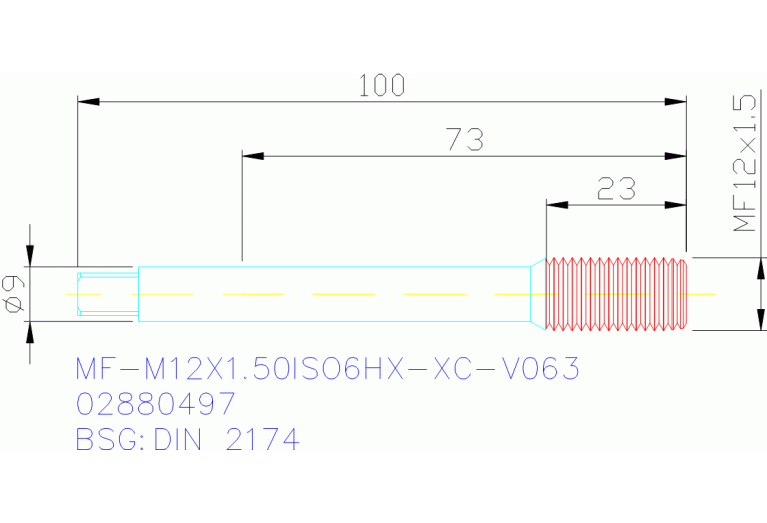 MF-M12X1.50ISO6HX-XC-V063