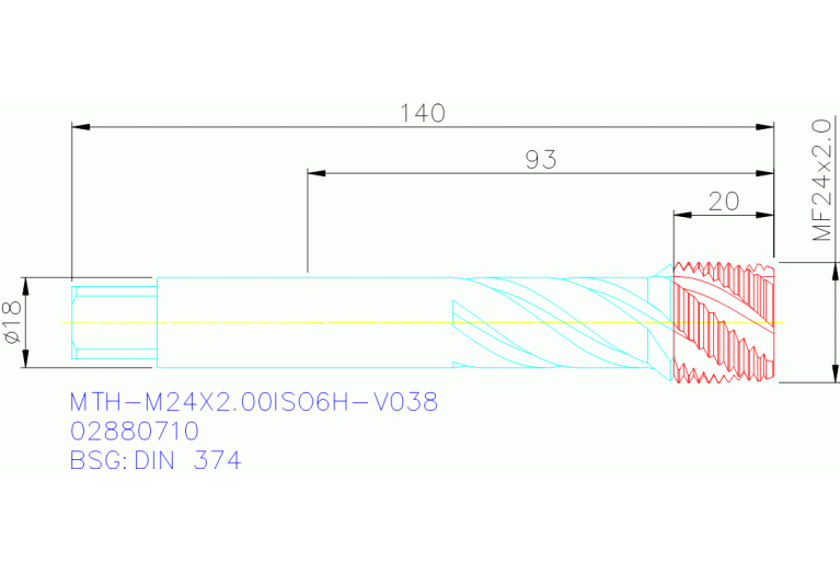 MTH-M24X2.00ISO6H-BC-V038