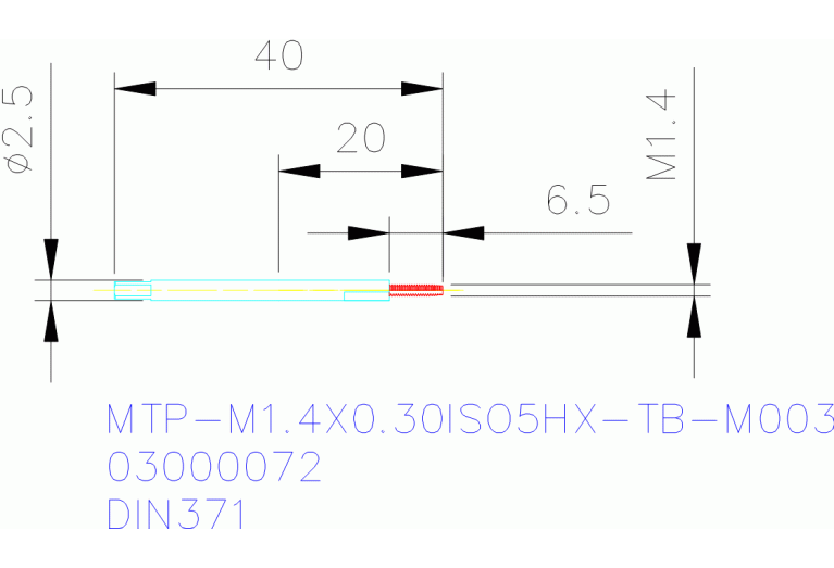 MTP-M1.4X0.30ISO5HX-TB-M003
