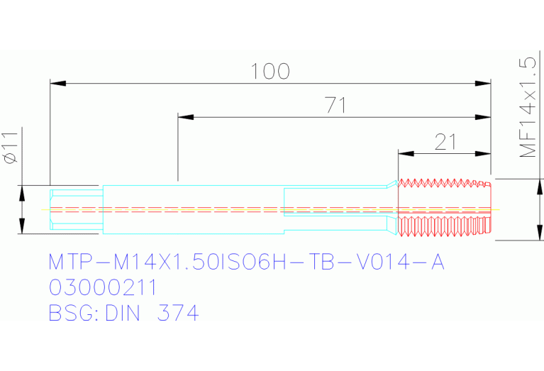 MTP-M14X1.50ISO6H-TB-V014-A