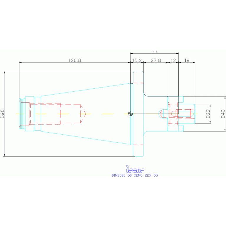 DIN2080 50 SEMC 22X 55