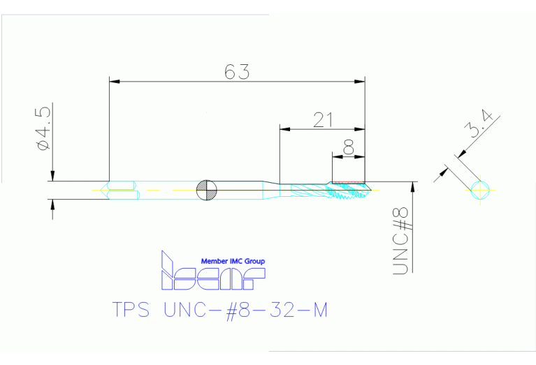 TPS UNC-#8-32-M HEST